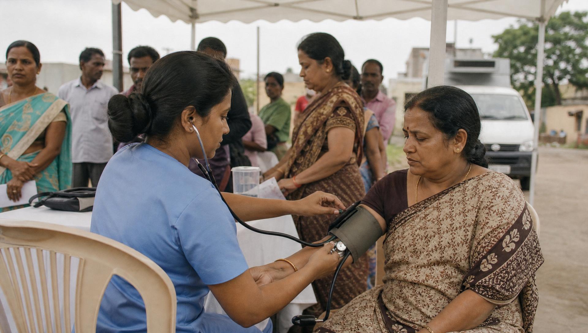 TYLO healthcare team coordinating a community health initiative in India